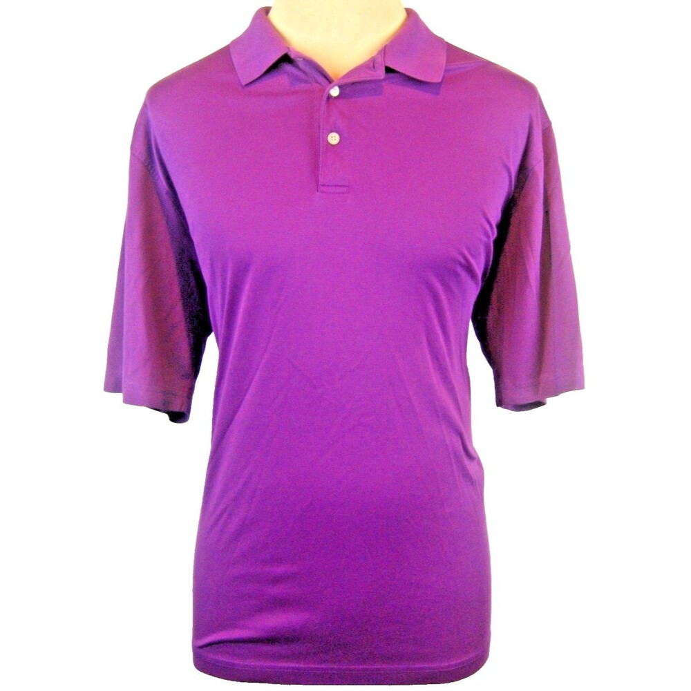 Mens Walter Hagen Golf Purple Cotton SS Golf Polo Casual Shirt sz XL